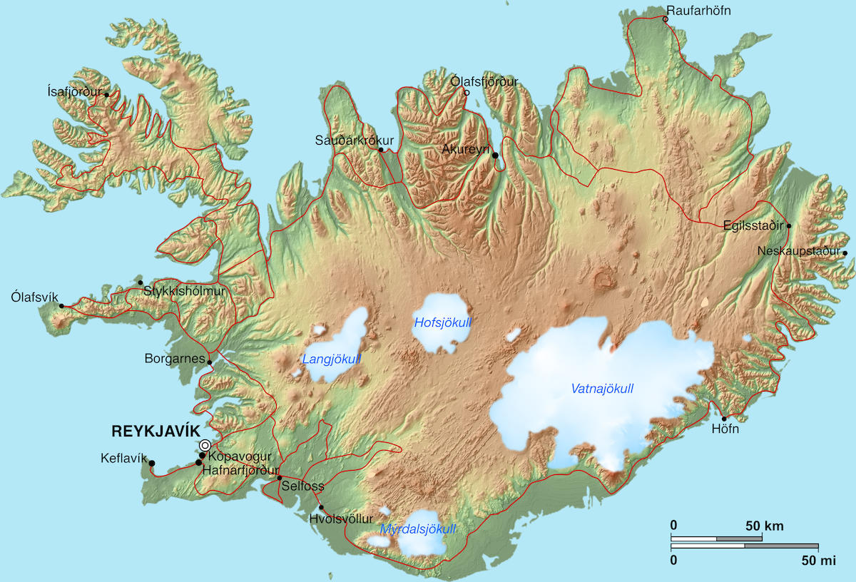 Islandkarte